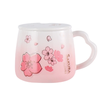 Bethes ceramic cup with lid spoon cute mug ins high-looking creative couple coffee cup