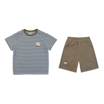 EBAER Children Outdoor short sleeve suit 2024 Summer new male and female identical short sleeve blouse pants two pieces