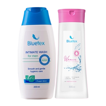 Bluetex Mens and Womens Private Parts Care Solution Mint Refreshing 200ml Soothing and Moisturizing 300ml