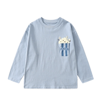 Plantation de vêtements pour enfants en bois pur coton pop-shirt imprimé en trois dimensions T-shirt CUHK Tong 2024 Printemps chargé de nouveaux enfants occasionnels