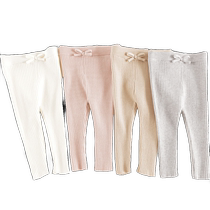 Mark Jenny girls sheep wool sweet bow leggings childrens pants baby autumn and winter new style 241695