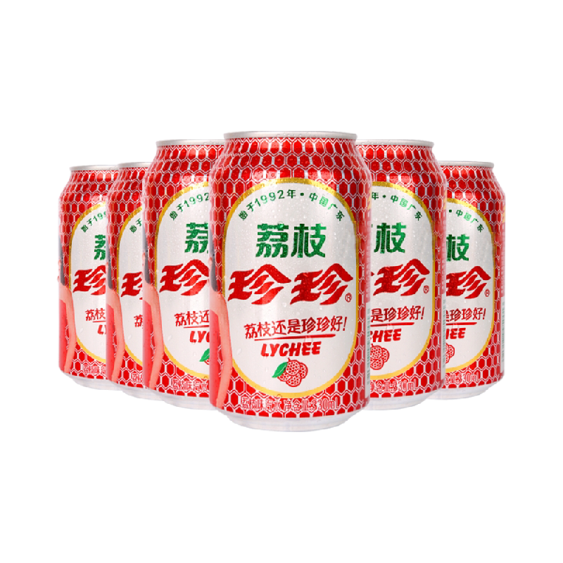 珍珍经典荔枝味碳酸饮料8090后童年味道网红清新解腻汽水