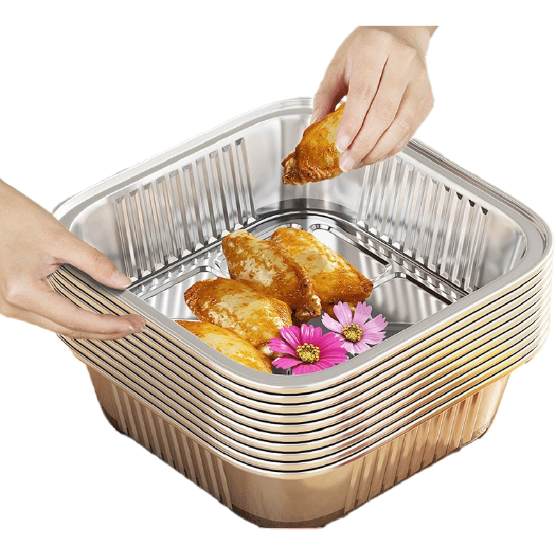 优勤空气炸锅锡纸碗家用电烤箱烧烤锡箔纸盒加厚食品级专用锡纸盘