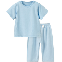 Tongtai baby suit modal cotton summer thin male and female baby clothes childrens short-sleeved tops pants pajamas