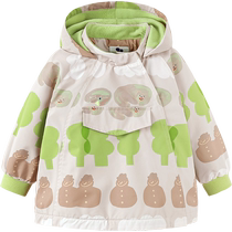 (Small soft leather) Mini Balabala autumn new waterproof and breathable jacket for boys and girls baby protective outerwear