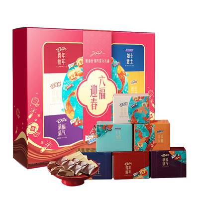 德芙牛奶巧克力礼盒454g贺新春年货大礼包聚会分享休闲小零食糖果