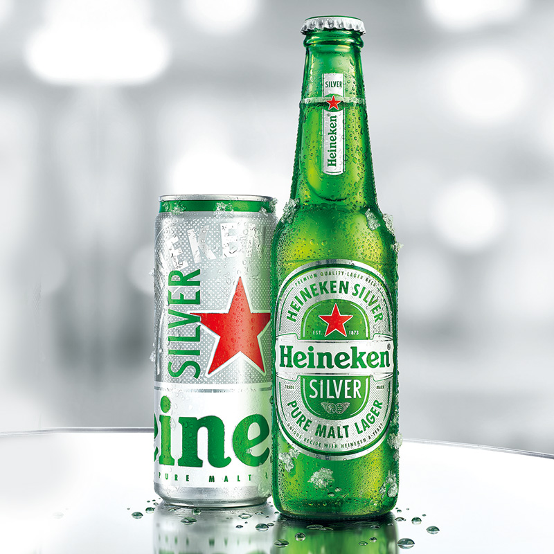 Heineken 喜力 猫超定制 星银啤酒 500mL*10罐*2件 多重优惠折后￥115包邮 赠玻璃杯