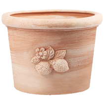 Import Imperial Roman Taubasin Artisanal Coarse Clay Flower Pots Retro Lemon Relief 100 Hitch Room Inside And Outside Potted Green Plants