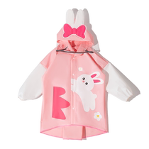 Childrens raincoat girls new cartoon boy kindergarten childrens schoolboy bag position raincoat kid baby rain cape boy