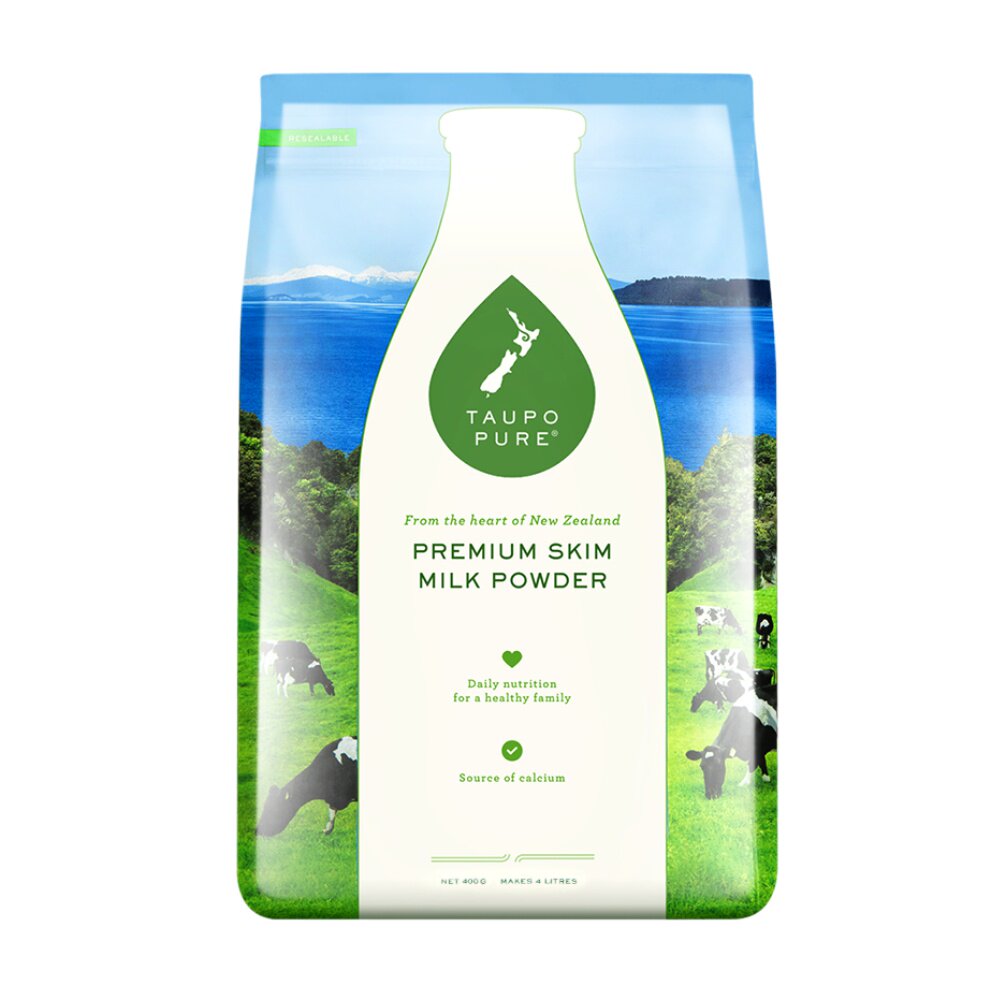 新西兰进口 Taupo Pure 特贝优 脱脂奶粉 400g 聚划算天猫优惠券折后￥28包邮（￥68-40） 88VIP会员还可95折