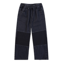 ebaer childrens antibacterial casual jeans 2024 autumn new style boys fashion straight pants childrens clothing spliced ​​pants