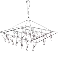 PANAVI30 Clip Clothes Hanger Stockholder No Embroidered Steel Drying Clip Multifunction Pants Rack Inner Garment Clip Socks Clip