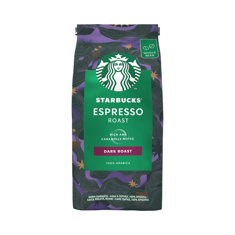 【进口】星巴克(Starbucks)深度烘焙官方意式浓缩咖啡豆200g*1袋