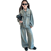 Yuyingfang girls denim suits for autumn children girls and older children spring and autumn style fashionable casual jackets autumn clothes