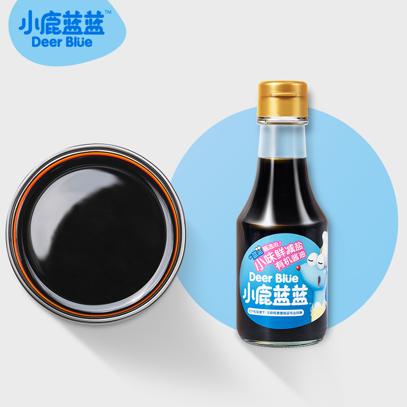 小鹿蓝蓝儿童有机酱油减盐调料蒸焖拌炒调味料150mlX1瓶