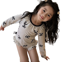 Yuyingfang childrens swimsuit little girl 2024 long-sleeved swimsuit baby one-piece childrens swimsuit