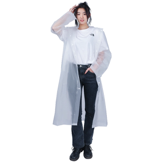 得力雨衣长款成人透明加厚儿童水上乐园项目便携一次性雨披电动车