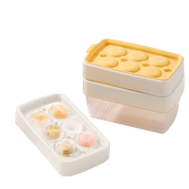 Edo ice cube mold food-grade household refrigerator homemade ice tray DIY covered ice cube storage box frozen ice artifact