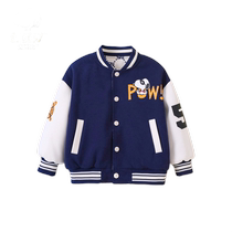 Snoopy childrens clothing childrens jacket boys autumn baseball uniform 2024 new boys clothes baby style tops