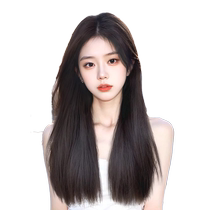 Wig piece for women with long straight hair one-piece invisible seamless hair extension simulated hair temperament volume and fluffy hair extension piece