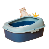 Crown Cat Litter Basin Super Large Semi Enclosed Toilet Anti-Splash Cat Litter Basin Cat Litter