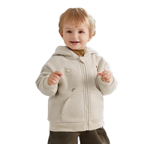 嫚熙婴童外套秋冬季暖氧吧加绒加厚保暖红色男女宝宝儿童上衣童装