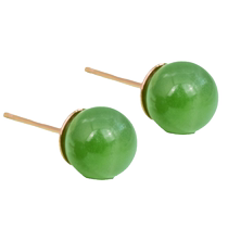 Zokai Hotan Jade Earrings S925 Silver Jasper Jade Earrings New Hot Style Gift for Mom