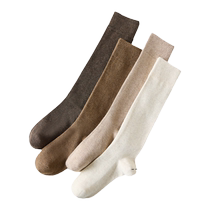 Calamela single and double-pack womens knee-high stockings solid color calf socks cotton socks stockings pile socks