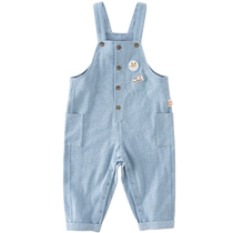 (Mall same section) Davibella childrens back belt pants 2024 spring new baby pants boy baby long pants