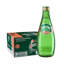 Perrier imported from France sugar-free sparkling water 330ml*24 bottles full box with peach and grapefruit 2 flavors optional