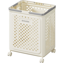 Jeko dirty clothes basket household bathroom laundry basket large capacity storage basket folding bathroom clothes with wheels