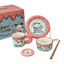 Birthday party ceramic gift box souvenir gift for best friend birthday gift housewarming wedding tableware gift box gift