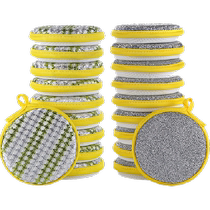 Edo dishwashing sponge wipes scouring pad kitchen household rag double-sided cleaning magic pot brush cleaning