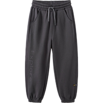 (Same style in the mall) Balabala boys casual pants new autumn and winter clothing childrens pants big childrens letters