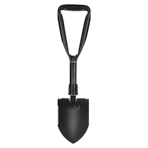 Deli engineer shovel multifunctional outdoor hoe folding shovel carbon steel thickened gardening shovel car camping equipment