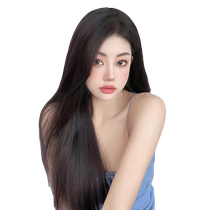 Wig to increase hair volume fluffy three-piece black long straight wig traceless invisible simulated one-piece long hair extensions