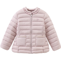 (Antibacterial Down Jacket) David Bella Medium and Large Childrens Short Down Jacket 2024 Winter Girls Three-proof Lightweight Jacket