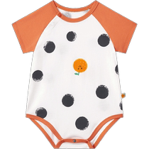 Yings fart bag baby jumpsuit summer short-sleeved crawling suit pure cotton summer newborn clothes baby summer clothes new style