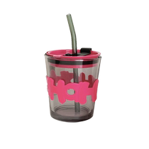 Good-looking straight letter cup double drinking straw cup event gift for girlfriend best friend and friend as a souvenir gift
