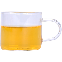 Hejian glass tea cup small glass cup with handle tea cup kung fu small tea cup 6 pieces tea set tea cup