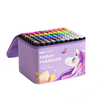 Kuailiwen oil-based marker pen childrens waterproof and impermeable color stack color pen student art special non-toxic primary school students