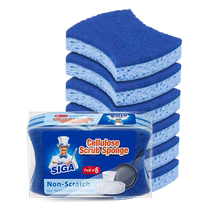 Saga wood pulp cotton sponge wipe scouring pad kitchen dishwashing cloth durable degreasing pot washing dish rag
