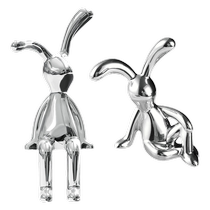 Car interior ornaments light luxury rabbit car 2023 new center control screen ornaments creative center console car interior accessories