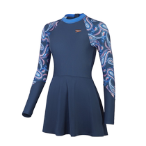 Speedo one-piece swimsuit long-sleeved sun-protective skirt belly-covering slimming anti-exposure beach surfing 24 new products