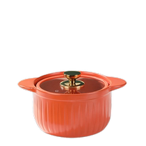 Weimingnuo Japanese pot casserole household high temperature resistant fire gas stove soup pot stew pot 2 5L casserole pumpkin striped