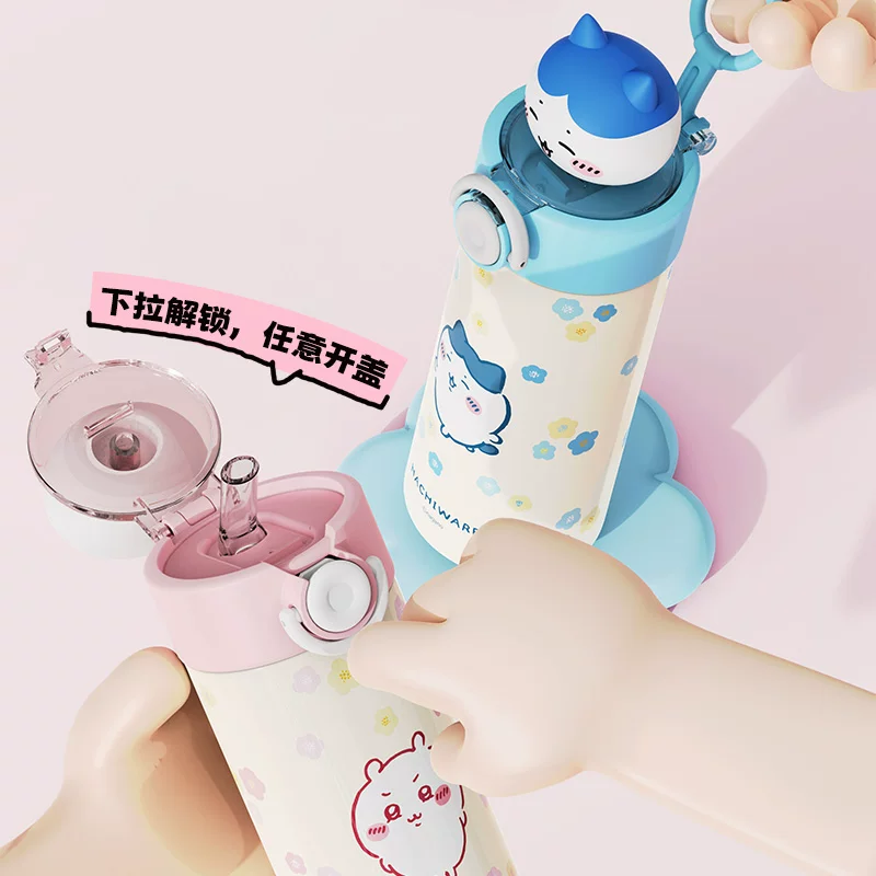 MINISO Chiikawa термос-стакан Jiikawa Xiaoba эластичная крышка соломинка большой емкости водяной стакан