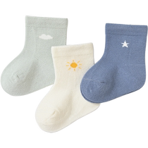 Xuwei baby socks весна осень чистый хлопок 0-6 месяцев новорожденный малыш Четыре сезона новорожденный ребенок А класс носки детские носки
