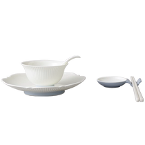Yongfengyuan (auratic) tableware set Baiyueguang 6-head ceramic tableware and dishes set for one person at home