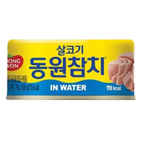 Dongyuan South Korea imported canned fish canned tuna in water original flavor 100g canned bibimbap salad for meal and fitness