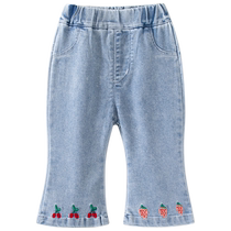 Banxidi girls pants summer new style baby bell bottoms childrens thin cropped pants summer childrens jeans